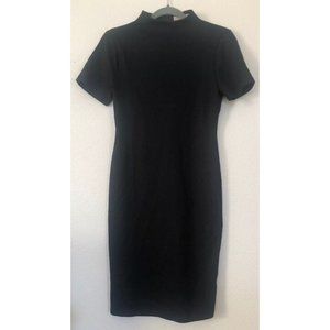 Philosophy Black Dress Cap Sleeves Small High Neck LBD